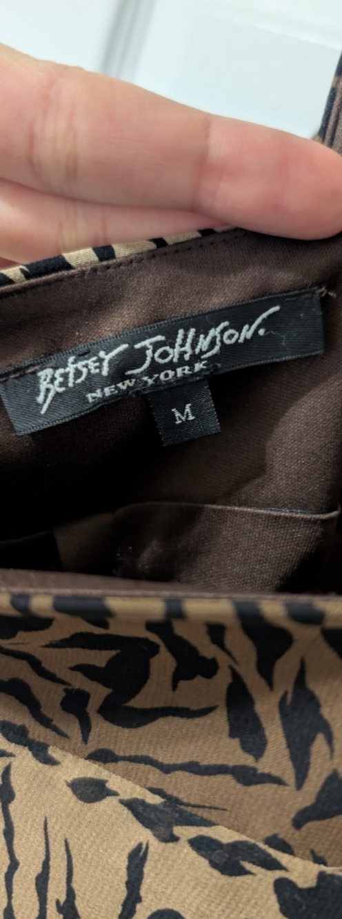 Y2k Betsey Johnson Brown and Black Animal Print Halter Dress